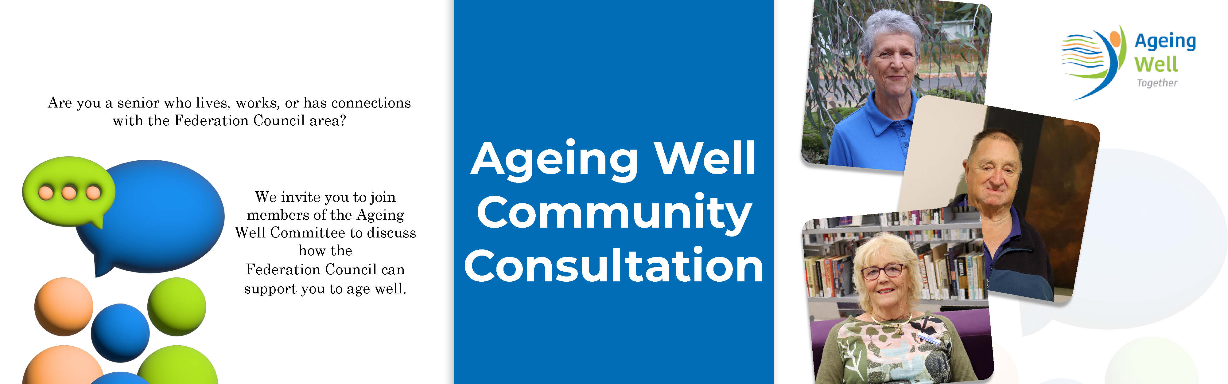 Ageing well community consultation web banner