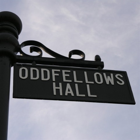 Oddfellows Hall sign