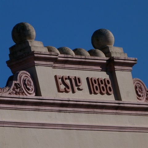 An 1888 building marker