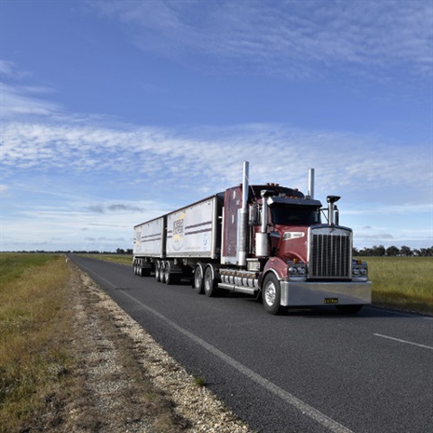 Truck driving along Federation Way